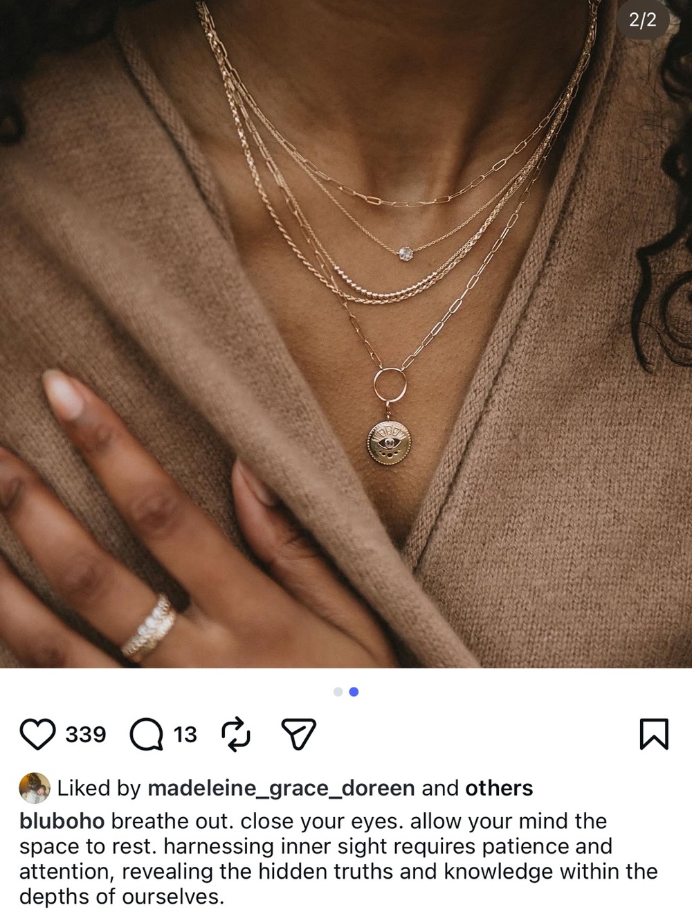 bluboho Gold Evil Eye Charm - Picture 3 of 3